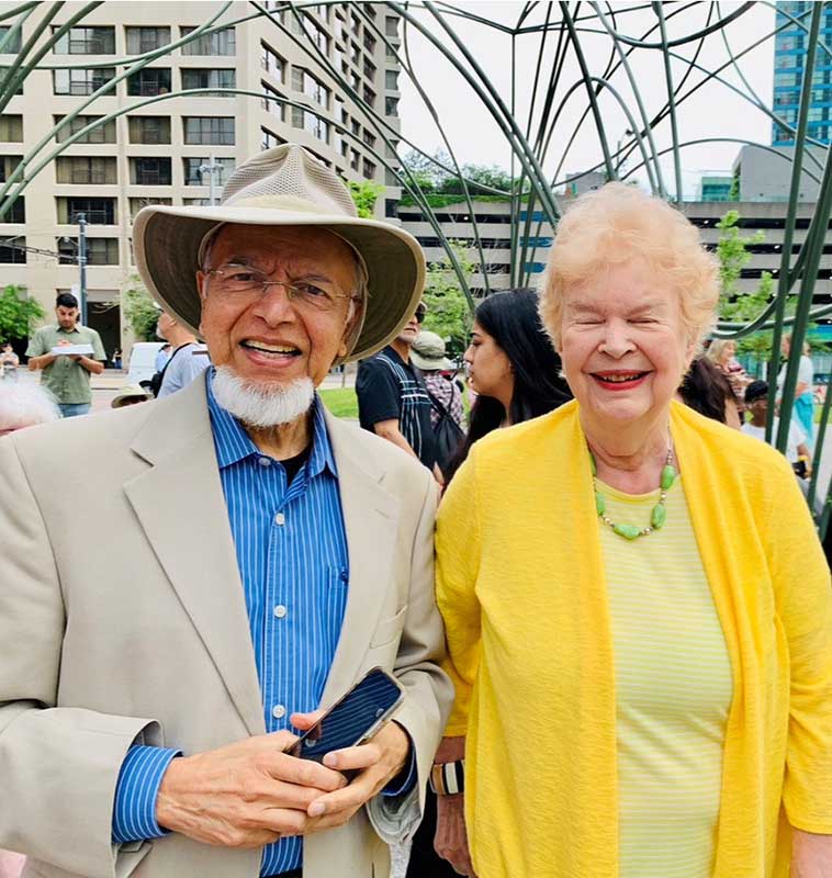 Braz Menezes with Ulla Colgrass - Chair of YQNA