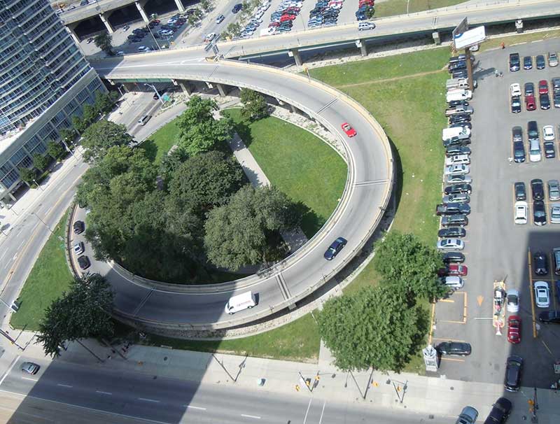The Aerial view of the Ramp